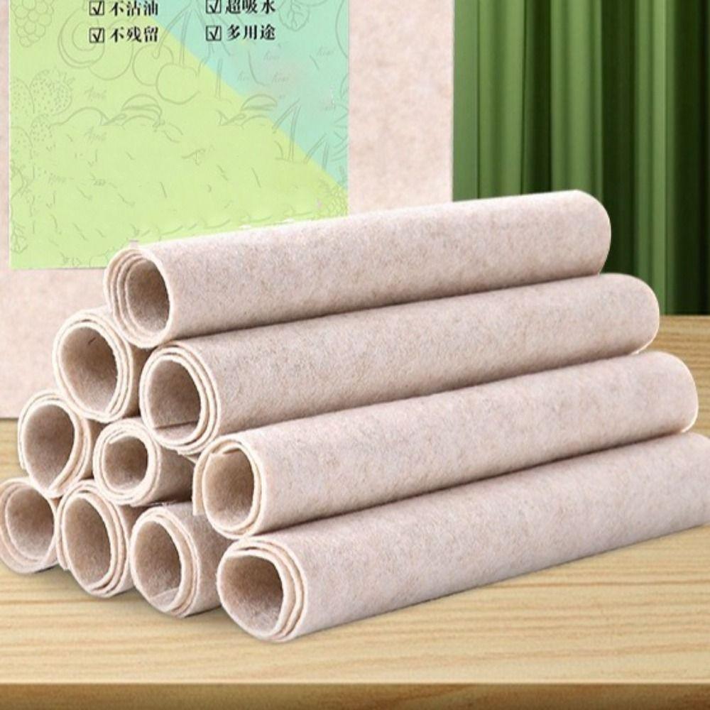 5 пакетов Впитывающая масло мочалка из растительного волокна Тряпка Впитывающая квадратная Кухонное чистящее полотенце Антипригарная Экологически чистая