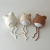 Soft Cat Ear Baby Beanies Cap Infant Ear Protections Hat Cartoon Warm Bonnet Shower Gift Photo Props for Boys and Girl