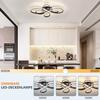 Plafonnier LED Moderne NETTLIFE Noir - Forme de papillon, 65 W, Dimmable, Télécommande, Ø 66 cm, Pour Salon Chambre Cuisine