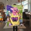 1 шт. Фланелевое одеяло с принтом Pinkfong, Высококачественное, Удобное для всех сезонов, Декор для дома, Тепло и комфорт, Идеально для рождественских подарков112