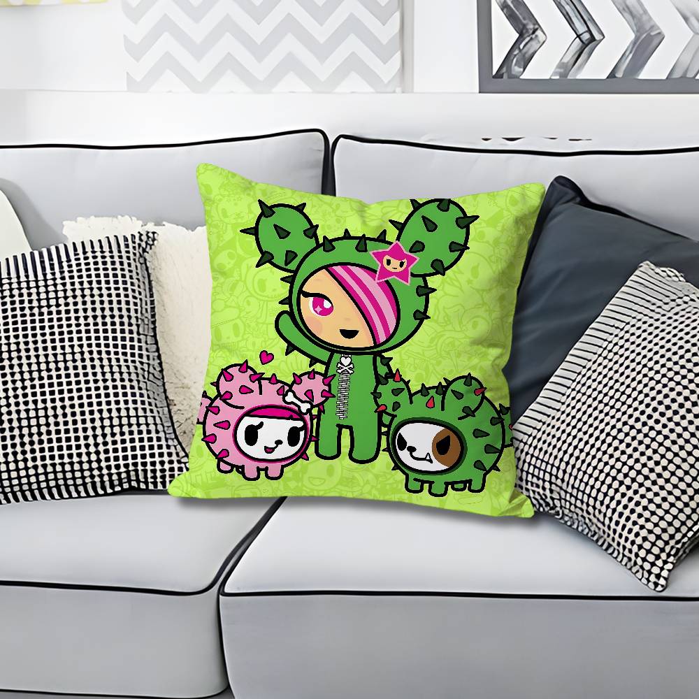 TTokidokiSS Girl Pillow Cases for Bedroom Living Room Sofa Home Decor Polyester Cushion Cover with Zipper