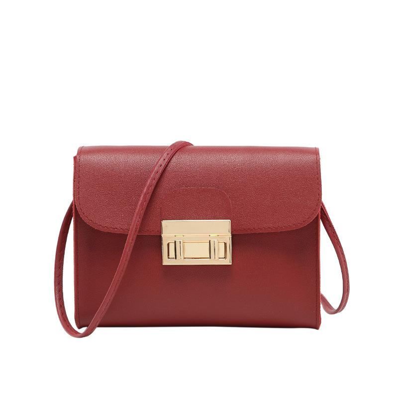 Повседневная простая маленькая квадратная сумка 2025 модная универсальная сумка на плечо с замком кроссбоди женская сумка сумка для мобильного телефона