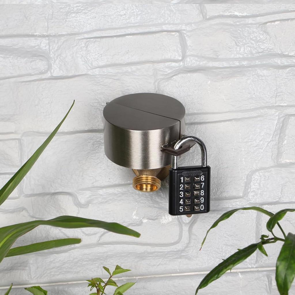 Outdoor Faucet Locks Iron Door Handle Lock Cover Outdoor Water Faucet Lockout Tool With Padlock For Kitchen Garden Hose