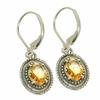 Серьги ручной работы из чистого серебра 925 пробы с натуральным цитрином 1,25 дюйма A6o48