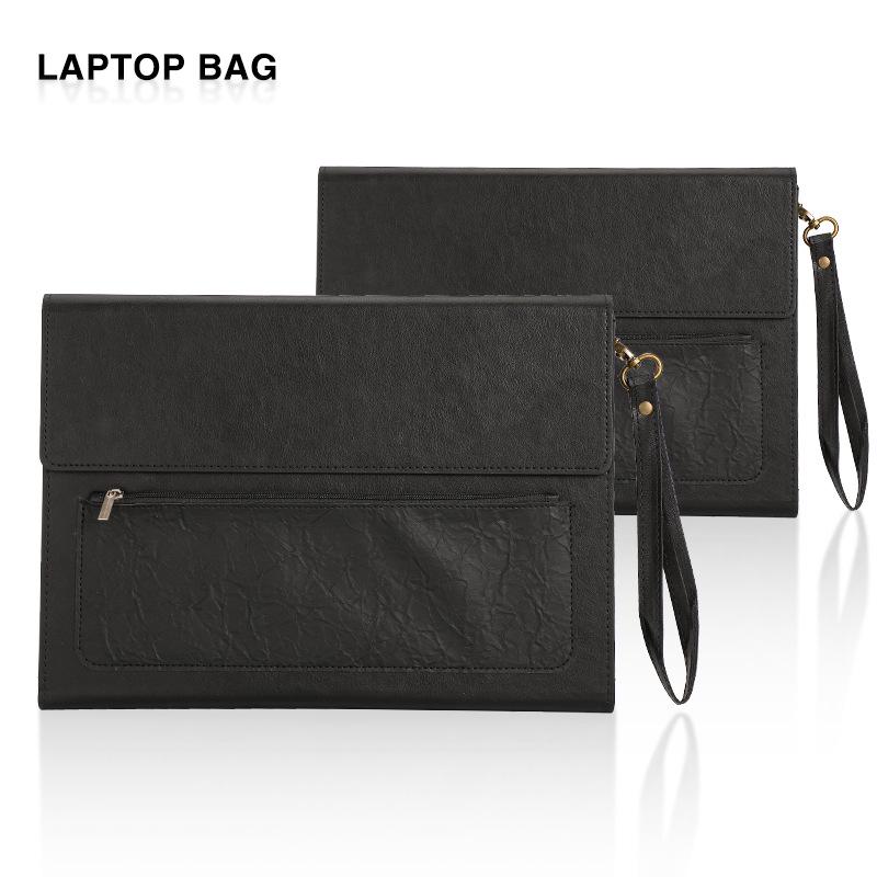 Large Capacity A4 Leather File Bag - Multifunctional Business Office Folder