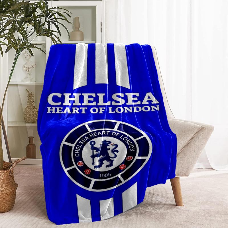 Плед Chelsea F.C. - Мягкий и Удобный, для Спальни, Путешествий, Дивана, Домашнего Декора - Подарок на День Рождения, Рождество для Друга