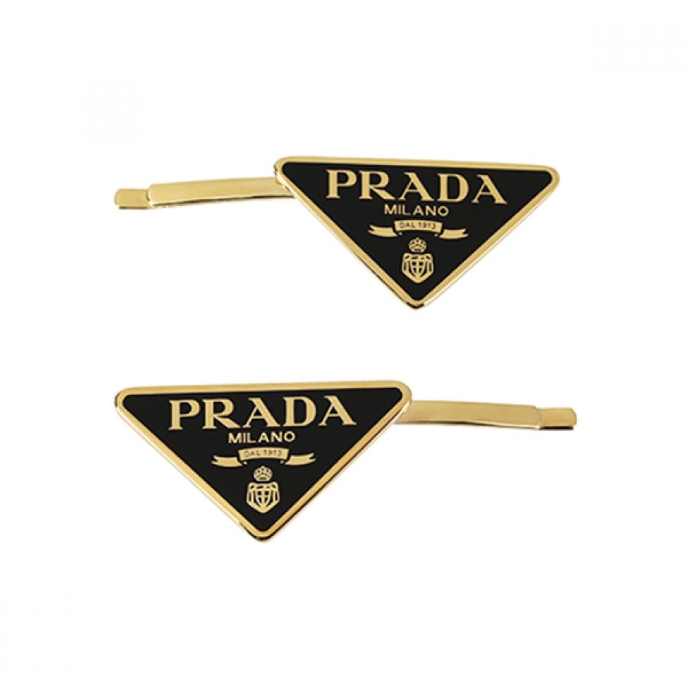 Prada 1if051 2ba6 F0632 Triangle Logo Hair Clip