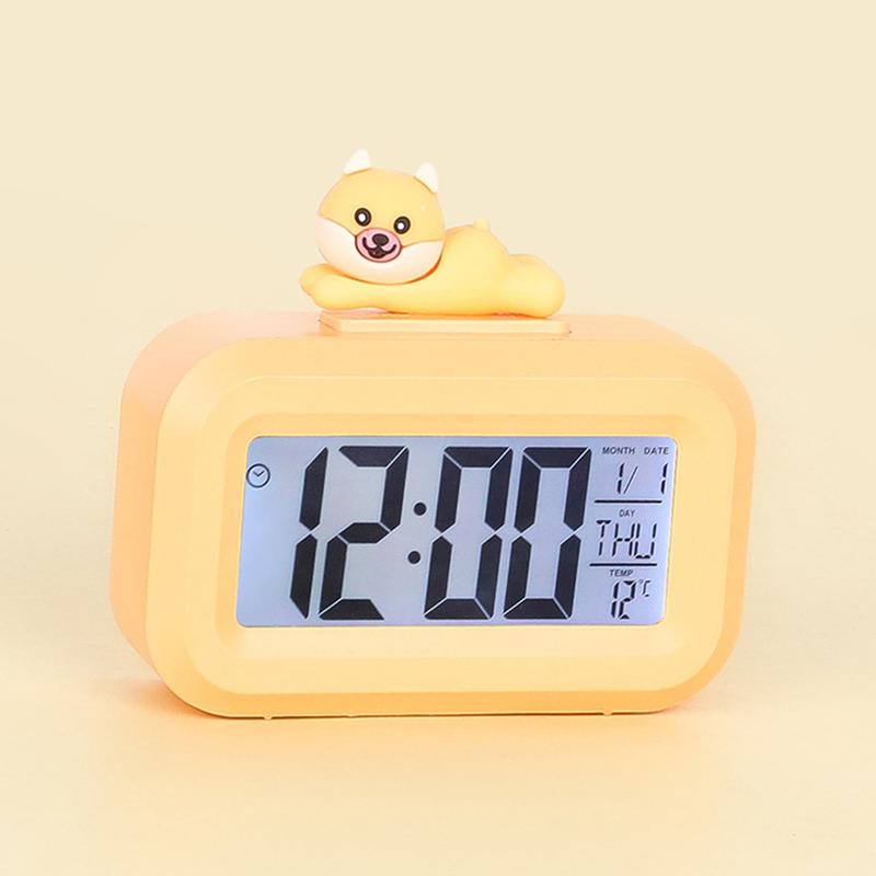 Многофункциональный цифровой будильник с электронным цифровым экраном, настольные часы с дисплеем даты и температуры с ночной подсветкой