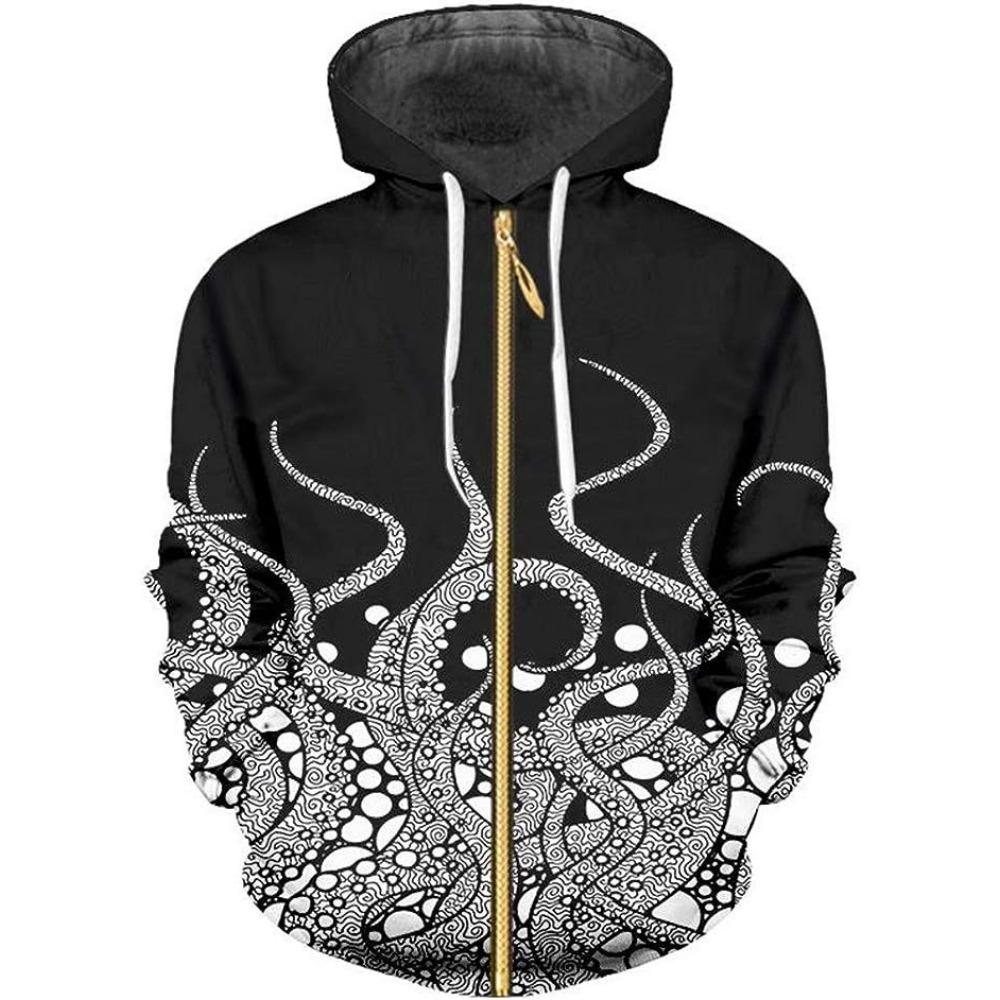 Осень-зима толстовки с капюшоном на молнии пальто женские 3D принтованные мужские толстовки на молнии мужские повседневные кардиганы куртка