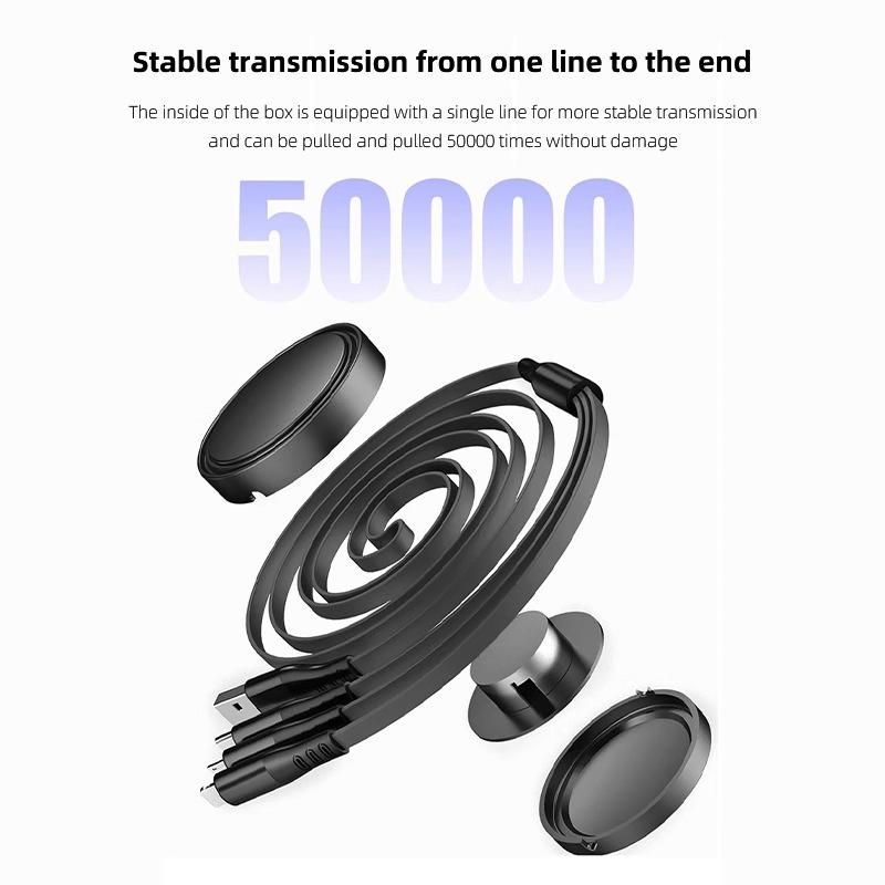 3-In-1 Fast Charging Data Cable Retractable USB Type-c Interface For Lexus Fsport GS GX IS LS LX CT LC RC LBX NX RX 350h 450h ES AEP1