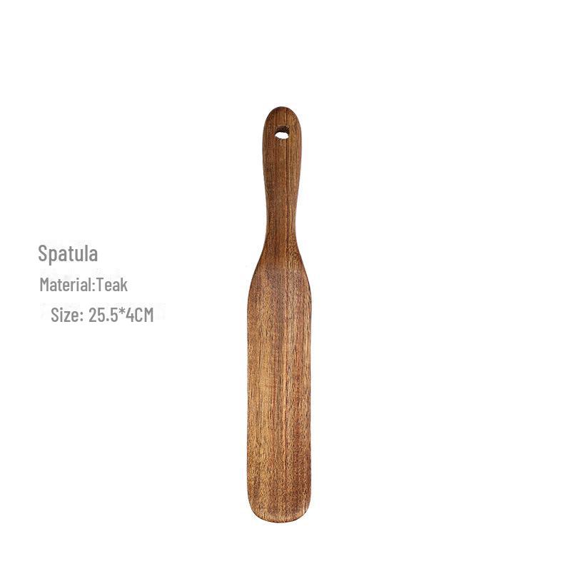 Набор из 5 кухонных лопаток из тика для пиццы, закусок, салатов и смешивания