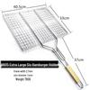 Zhishi Large Square BBQ Grill Basket with Clamp
