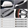 4Pcs Car Door Handle Stickers Tire Rear View Mirror Decals Auto Styling For 911 918 928 944 968 Boxster Cayenne Macan Panamera