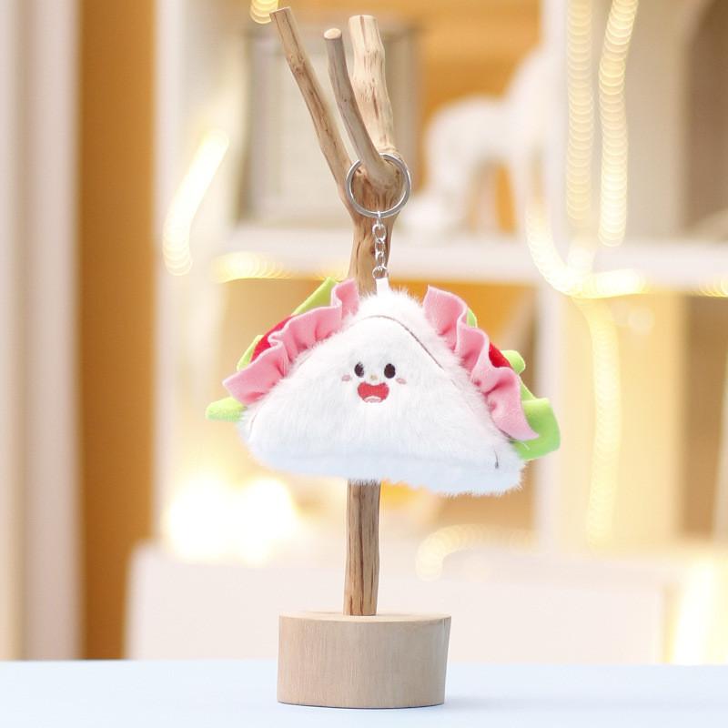 Chicken Burger Fries Leg Cake Keychain Backpack Pendant Decorated Doll Plush