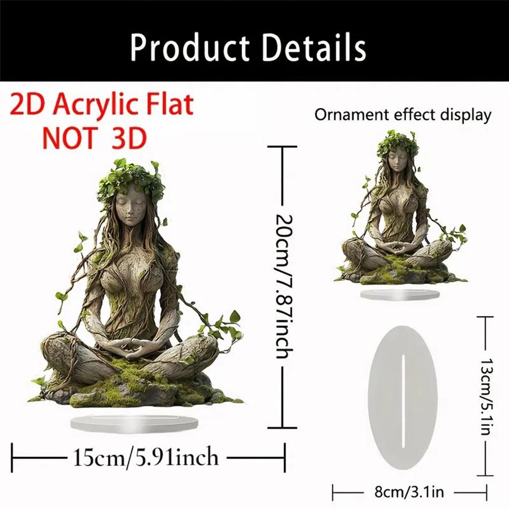 Bohemian Desk Decoration Acrylic Plaque Natural Spirit Art Decoration Plant Insertion Stand Gift For Plant Enthusiasts