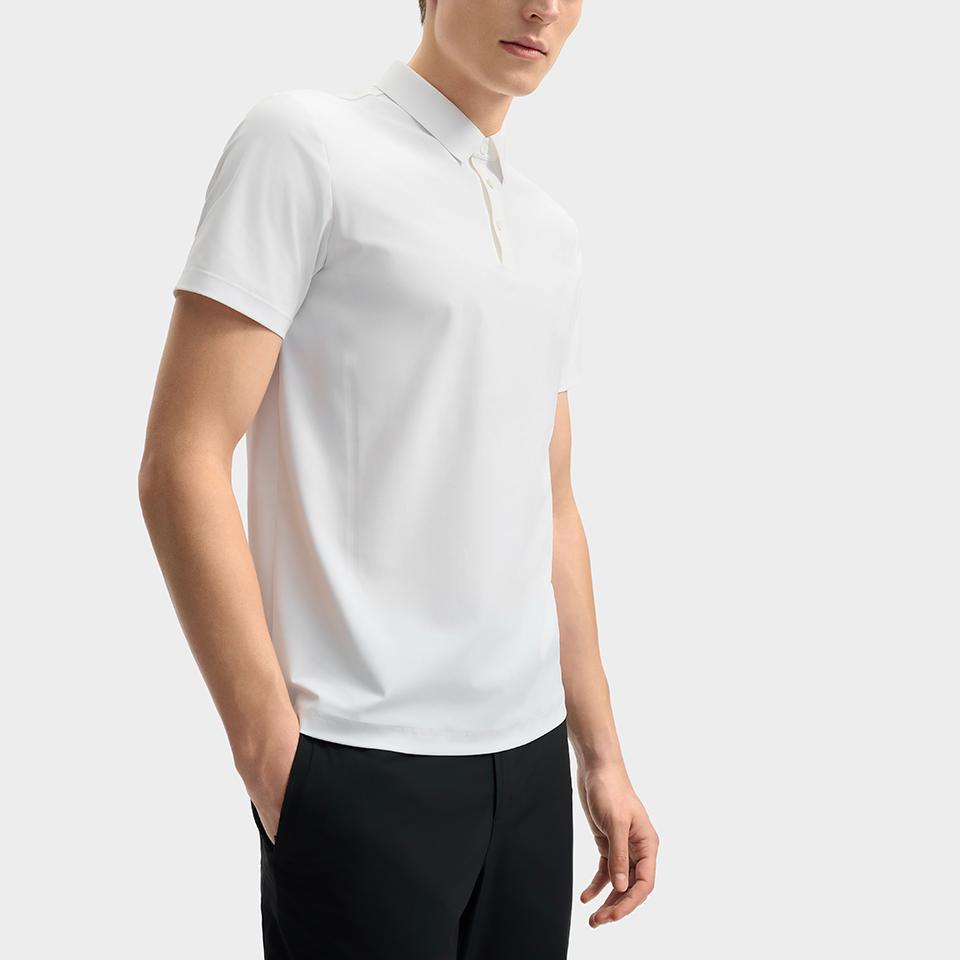 Fila Blue Series High-End Business Minimalist Fashion Pullover Short Sleeve Polo Shirt Men Tops White F11M522109F-WT