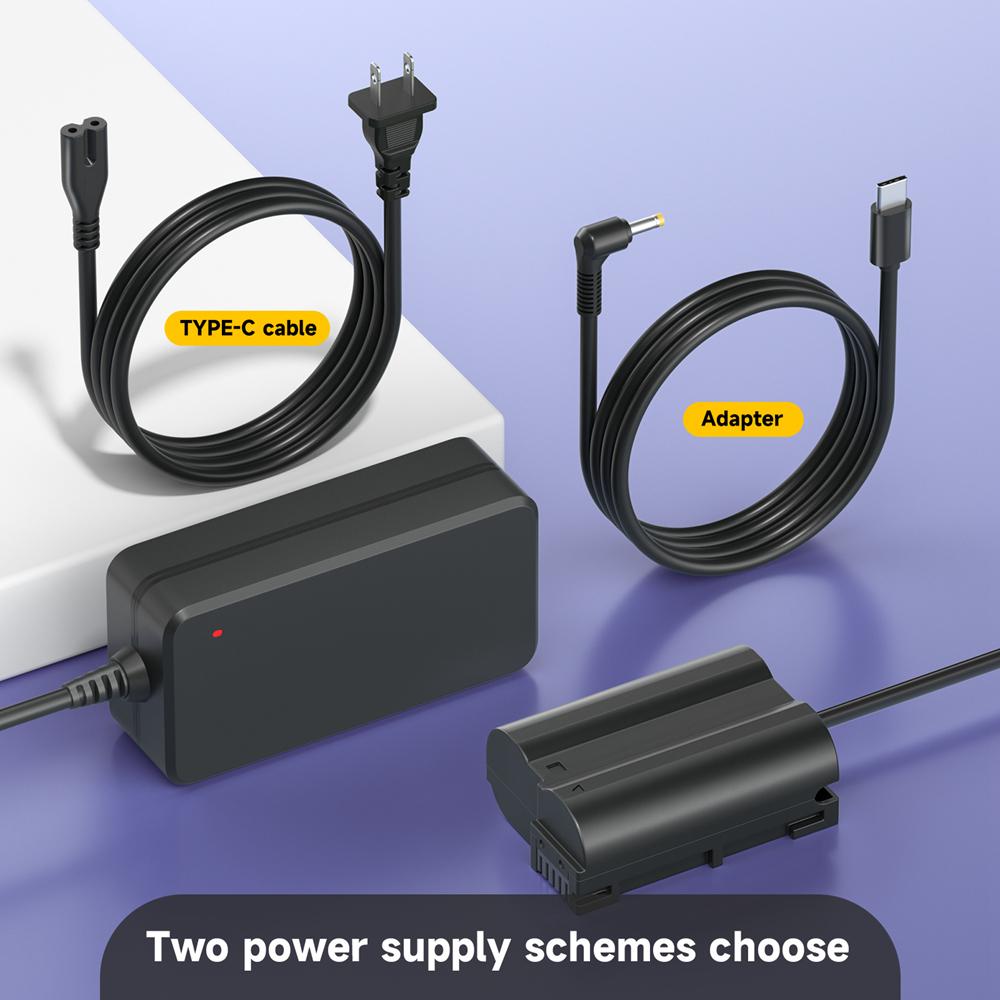 PALO EN-EL15 Dummy Battery Power Bank USB Cable for Nikon D7000 D7100 D7200 D7500 Z5 Z6 Z7 1 V1