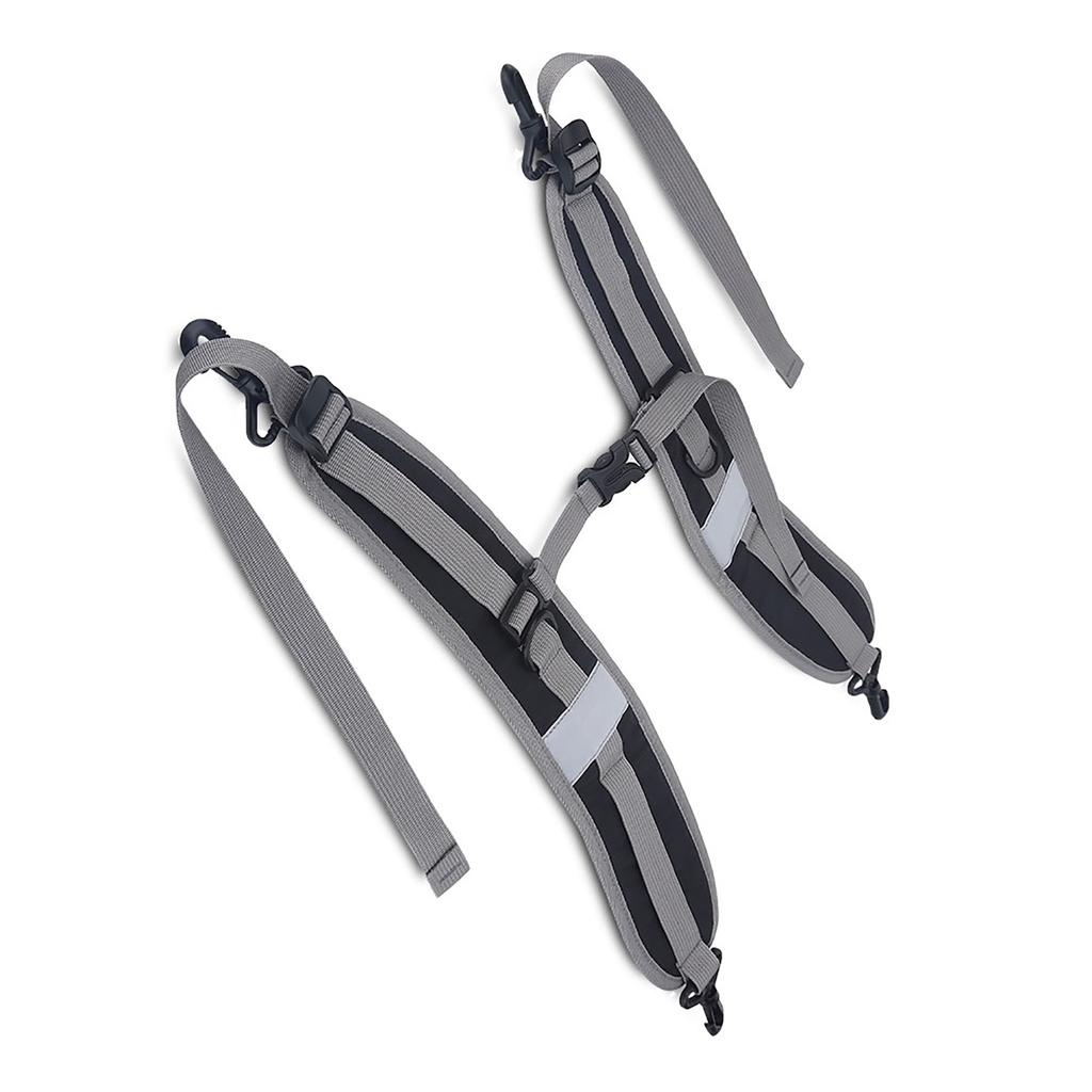 Нейлоновый рюкзак с регулируемыми плечевыми ремнями, поясом, запасными частями, аксессуарами (Черный + серый)