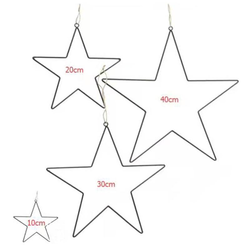 DIY Wrought Iron Metal Ring Wire Wreath Frame Hoop Macrame Rings for Handmade New Year Gift A0KF