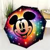 A Mickey Mouse Starry Sky Themed Automatic Umbrella, Suitable for All Occasions As a Sun And Rain Umbrella, Portable Folding U