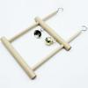 Wood Pet Bird Parrot Parakeet Cockatiel Hanging Bell Stand Cage Swing Chew Toy