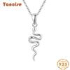 Small S925 Sterling Silver Luxury Pendant Necklace Female Personality Snake Clavicle Chain Neck Jewelry.