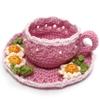 Crochet Flower Knit Teacup, Chamomile, Handmade Craft Kit, 6001002