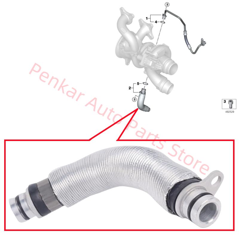 11428679020 Engine Turbo Oil Return Pipe For BMW G20 G21 G30 G31 G32 G11 G12 G14 G15 G16 G01 G02 G05 G06 G07 G29 B58
