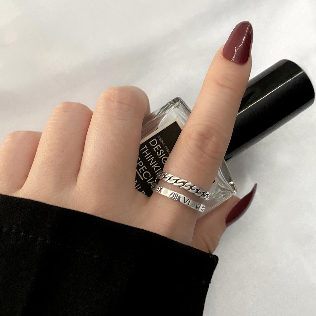 Letter Punk Style Retro Ring Open Ring Party Concert Fashion Jewelry Gift