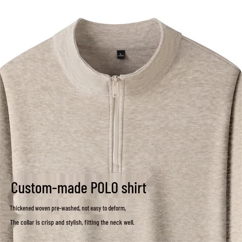Pierre Cardin Men's Wool Blend Half-Zip Polo Shirt