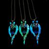 Street Domineering Wolf King Luminous Necklace Men and Women Cool and Versatile Personality Retro Pendant Niche Design Sense Neck Chain Tide