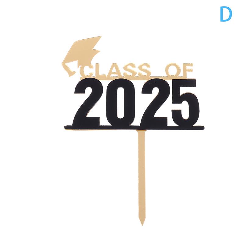 Украшения для торта на выпускной 2025 года, акриловые украшения для выпускного класса 2025 года, двухслойные украшения для торта на выпускной церемонии