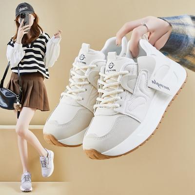 Модные новые синтетические замшевые туфли из натуральной кожи, модные вулканизированные туфли, женские модные толстые подошвы, танкетки, женские кроссовки с толстой подошвой