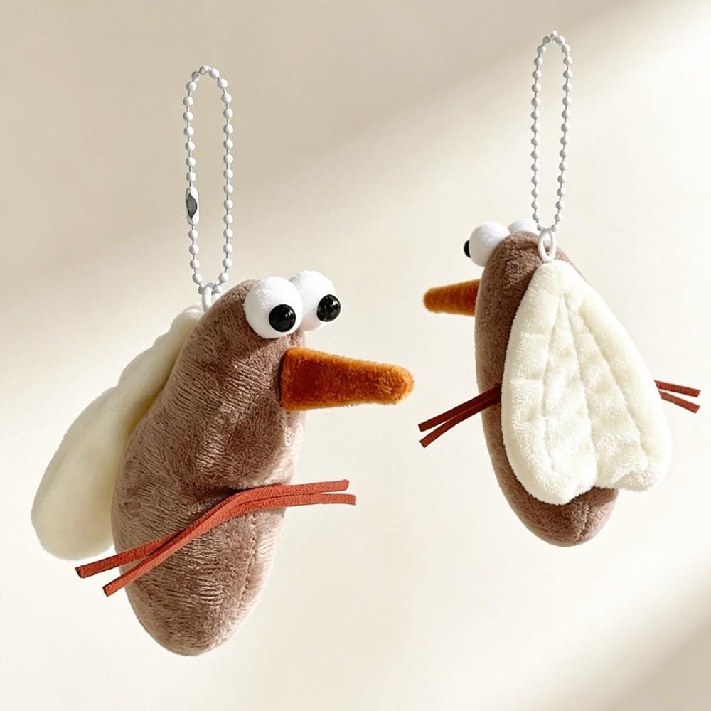 Fly Plush Insect Pendant Cockroach Stuffed Animal Pendant Insect Series Keychain Birthday Gift