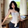 Sexy Pure Desire Style Strapless Blouse For Summer Fashion Women