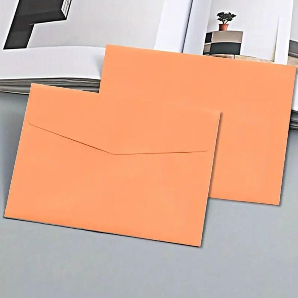 10pcs Mini Invitation Cards Blank Packing Envelope Macaron Color Greeting Cards Postcard