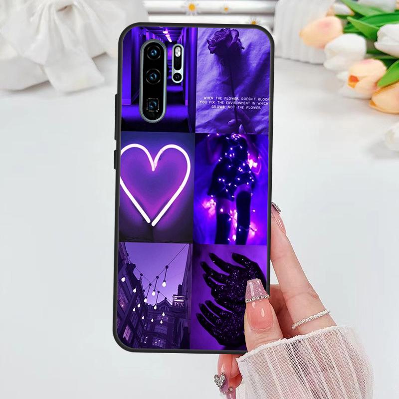 Фиолетовый эстетичный чехол для Huawei Nova 5T 3i 7i 8i 11i 10 9 SE Y60 Y61 Y70 Y90 P20 P40 Lite P60 P30 Pro
