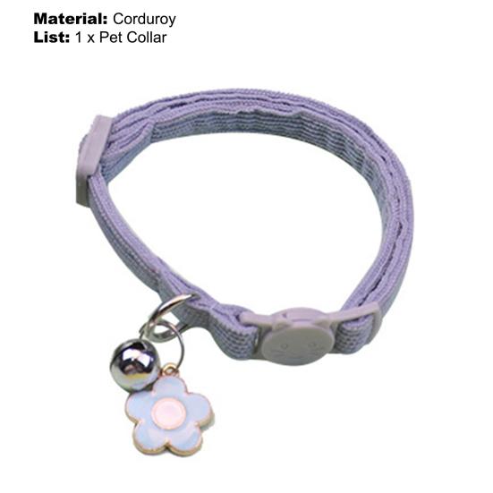 Ошейник для питомца Цветочное украшение Износостойкий вельветовый Щенок Котенок Ремешок на шею Ожерелье для питомца Реквизит для фотосъемки Товары для питомцев