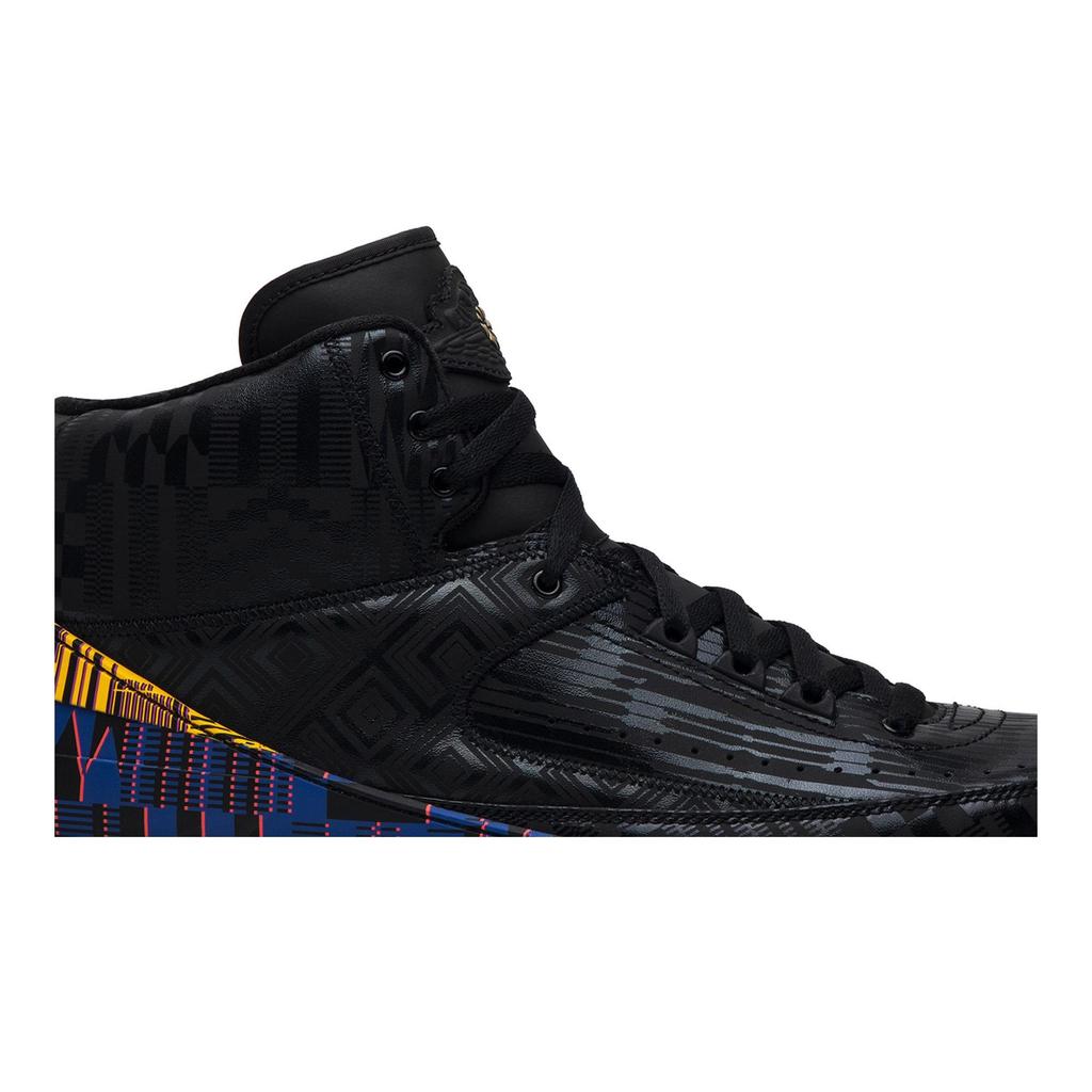 Air Jordan 2 Retro 'Месяц черной истории' 2019 (унисекс) Черные / Металлик Золотые Винтажные Баскетбольные Кроссовки BQ7618 007