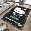 1 шт. Hello Kitty для домашнего офиса, прочный полиэстеровый коврик для пола, легкий в уходе, декор для офиса, городской стиль, нескользящая основа, высококачественная ткань