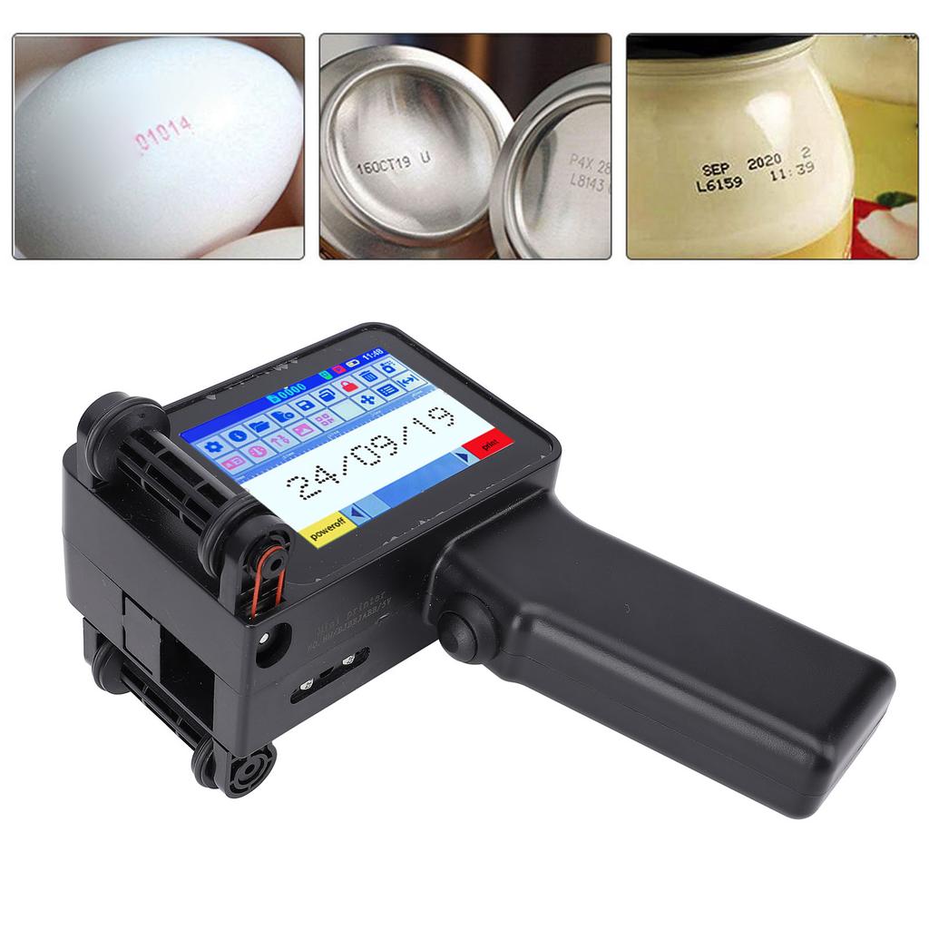 N6 Handheld Inkjet Printer Gun Ergonomic Multi Language 4 CPU Handheld Inkjet Printer HD LED 4.3inch for Barcode