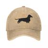 Dachshund Weiner Dog Baseball Cap Vintage Distressed Washed  Men Women Outdoor