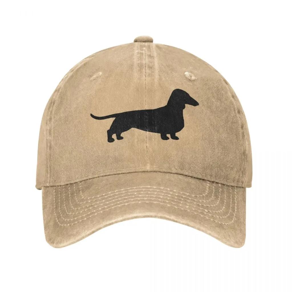 Dachshund Weiner Dog Baseball Cap Vintage Distressed Washed Men Women Outdoor