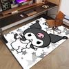 Custom Kuromi Mat Personalized Name, Polyester Washable Indoor Entryway Rug, Gift for Christmas, Easter, Thanksgiving Day