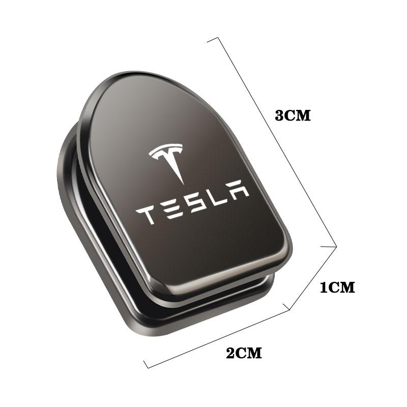 TKVLN1 2Pcs Metal Car Styling Hooks Interior Storage Holder Accessories For Tesla Model 3 Model S Model X Model Y Cybertruck Roadster