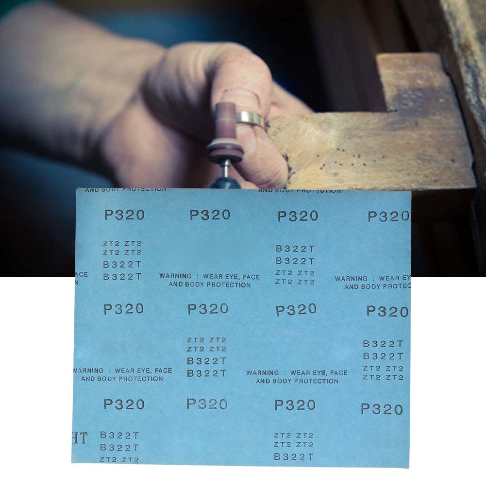 10pcs Wet Dry Dual Use Sandpaper Sheets Surface Polishing Tool Jewelry Polishing AccessoryWhite Sandpaper 320 Grit