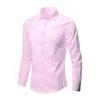 Men's Long Sleeve Shirt Slim Thin Solid Color Professional Shirt Business Casual Shirt