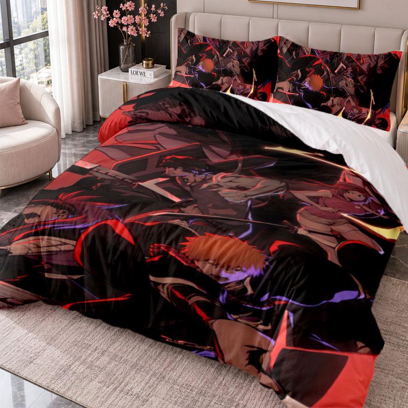 Bleach anime 3Pcs Bedding Set Duvet Cover With Two Pillowcases For Bedroom Home Decoration