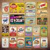 Food Bread Decor Ice Cream Milk Strawberries Pickles Waffles Ploughmans Metal Tin Signs Vintage Poster Wall Art Plaque YI-010