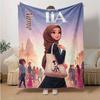Custom 1pc Magical Family Portrait Blanket, Soft And Comfortable Blanket, Casual Warm, Camping Travel Blanket, Birthday Gift Q910223